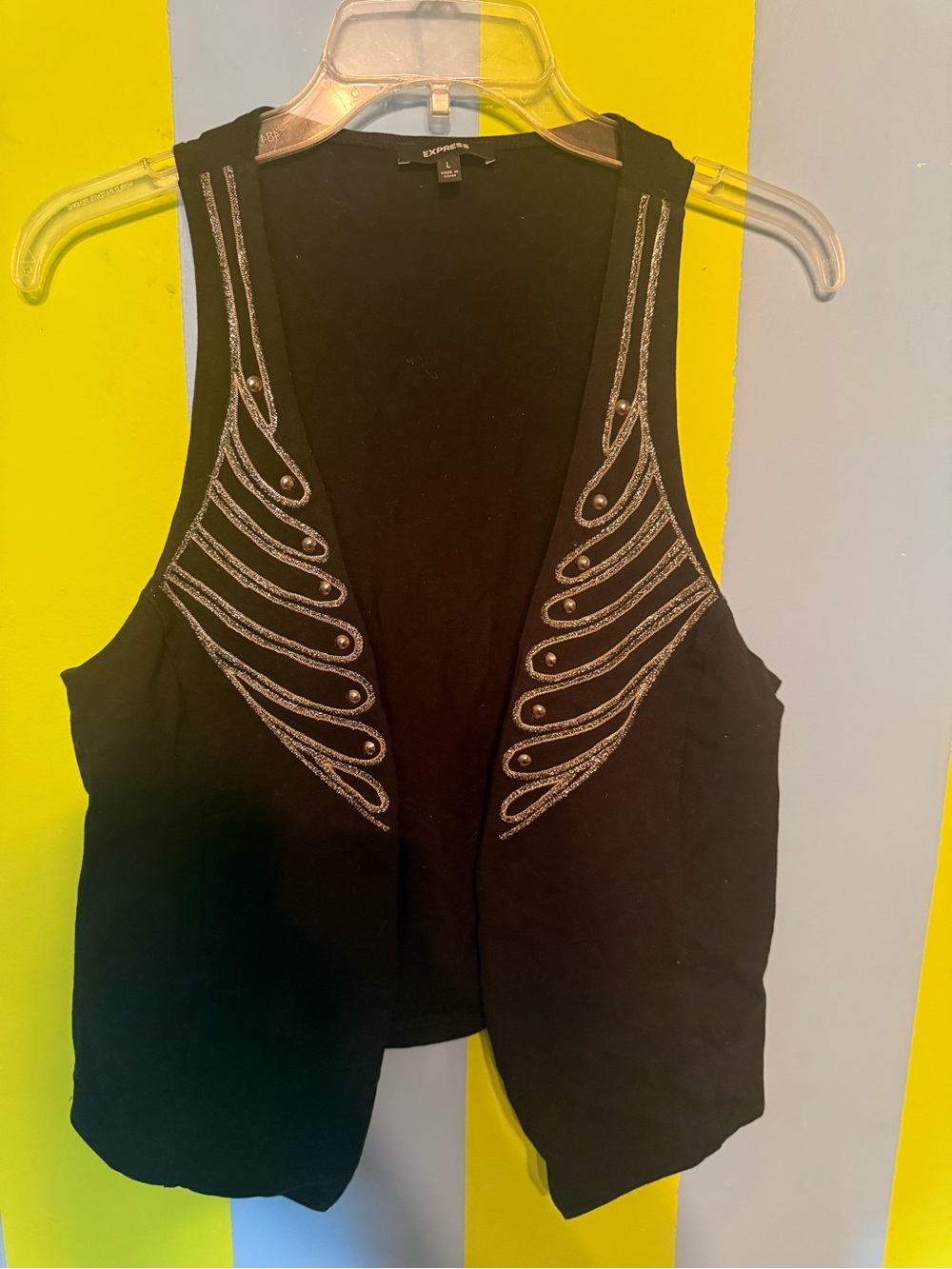 Express Black Embellished Women's Vest size large